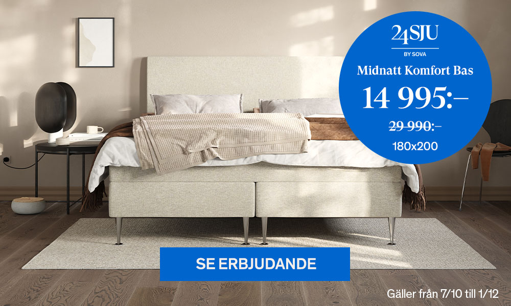 Midnatt Komfort Bas Kontinentalsäng 14 995:-